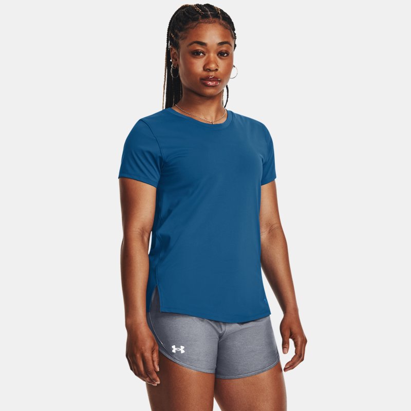 Tee-shirt Under Armour Iso-Chill Laser pour femme Varsity Bleu / Varsity Bleu / réfléchissant L